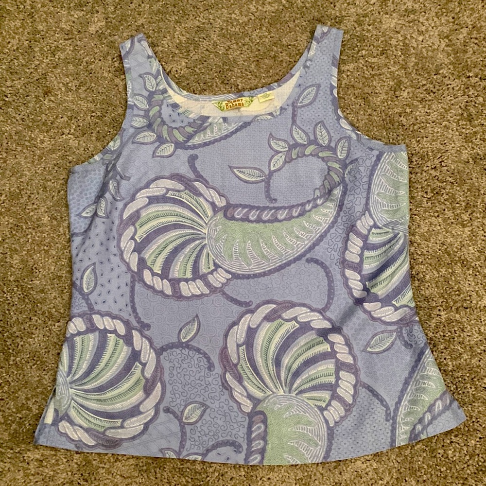 COPY - Tommy Bahama sleeveless top / shell light blue and mint green. Washable …